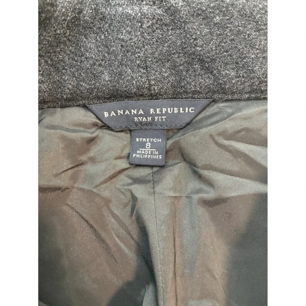 Banana Republic Ryan Fit Charcoal Gray Wool Blend Bermuda‎ Shorts Womens Size 8